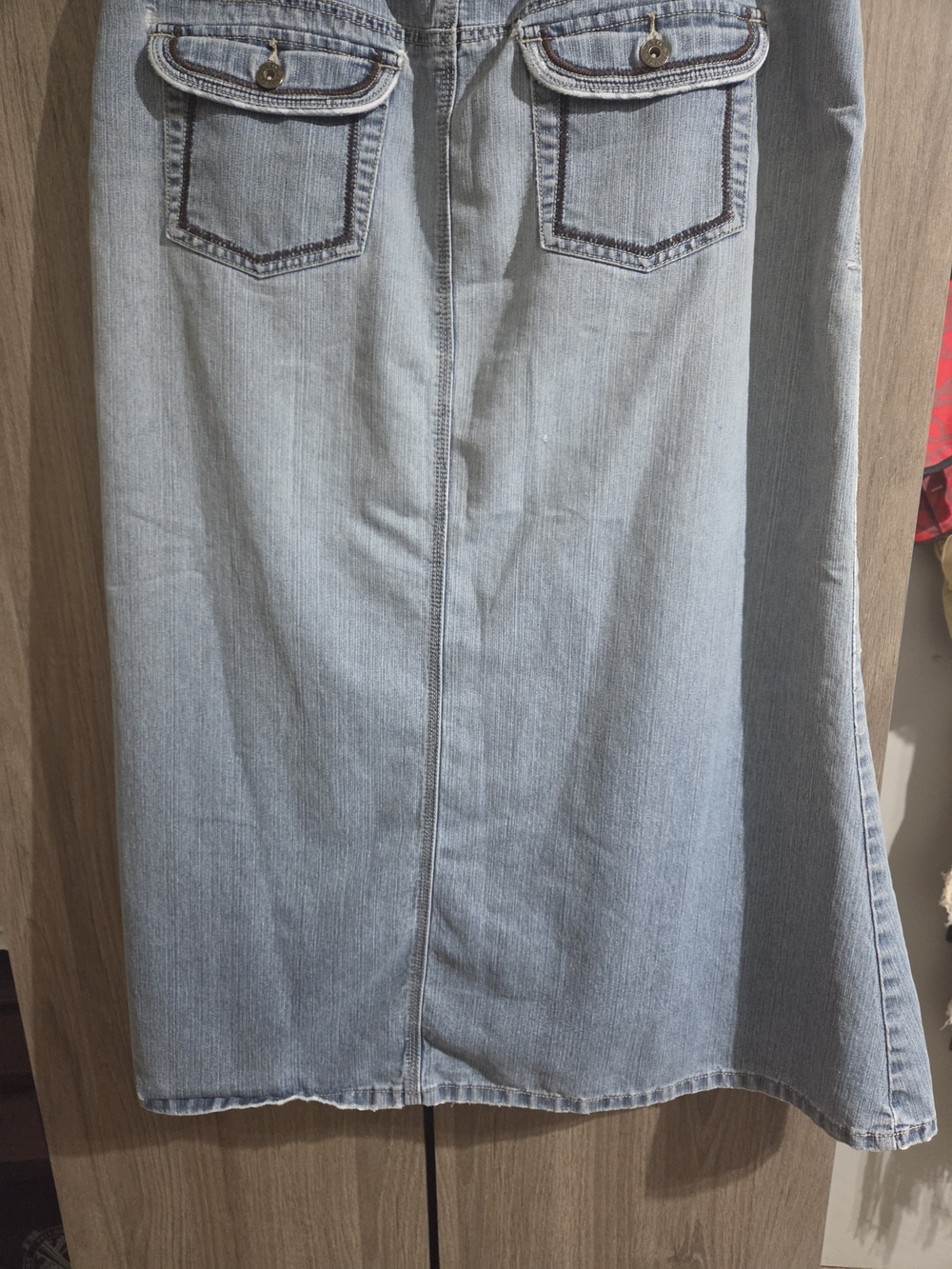 Cato Light Blue Denim Flared Maxi Skirt - Picture 12 of 12